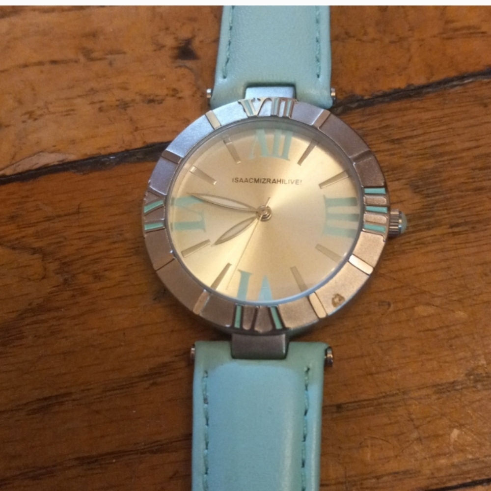Beautiful Teal Pastel Isaac Mizrahi Watch. Spring. Pastel